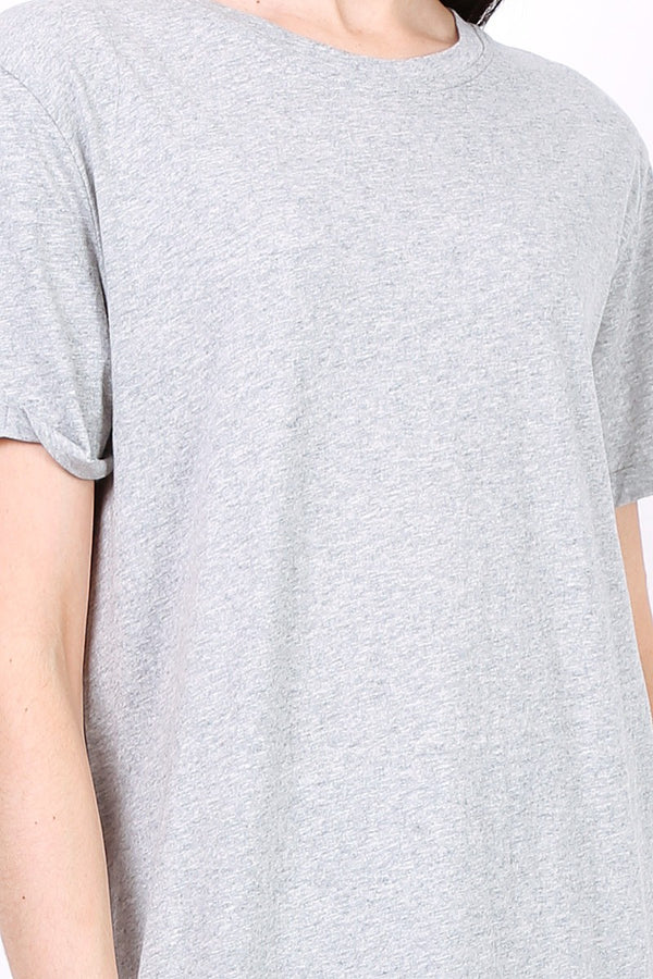 T-Shirt uni à manches courtes MACMAX col rond gris